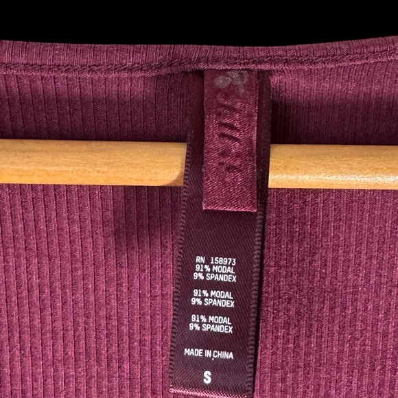 Skims Ribbed Lounge Long Sleeve Maxi Dress Sz S - Picture 5 of 6